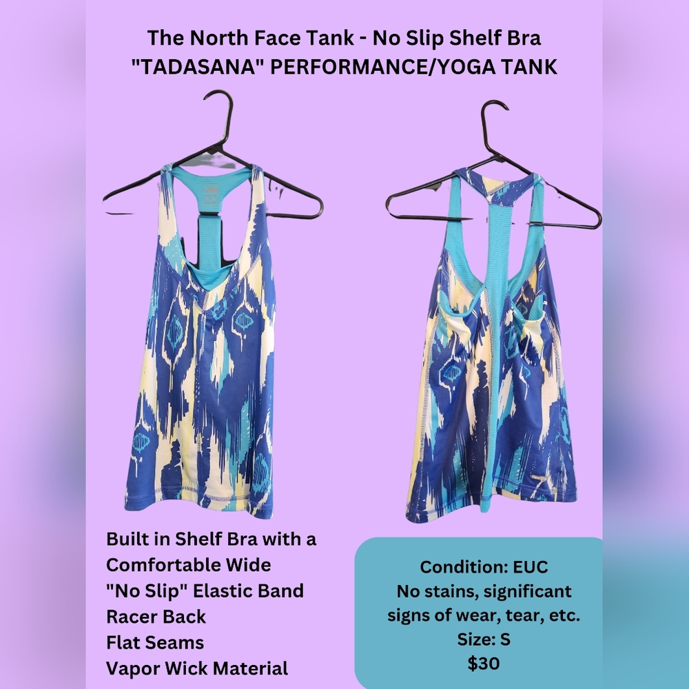 The North Face Tank - No Slip Shelf Bra"TADASANA" PERFORMANCE/YOGA TANK